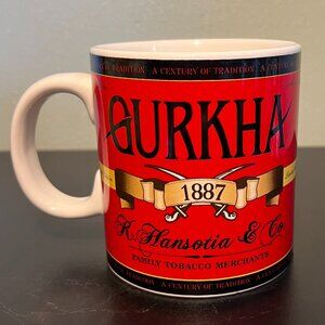 Gurkha K. HANSOTIA & Co.1887 Tobacco Advertising Crossed Swords Logo Jumbo Mug
